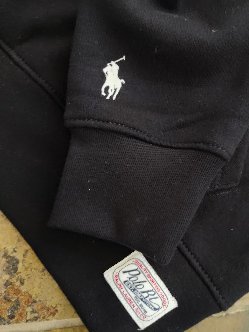 New Polo Ralph Lauren Black Pullover Hoodie